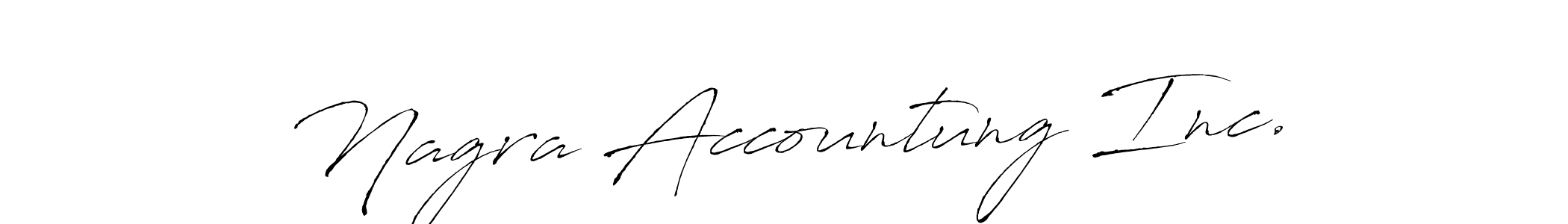 You should practise on your own different ways (Antro_Vectra) to write your name (Nagra Accountung Inc.) in signature. don't let someone else do it for you. Nagra Accountung Inc. signature style 6 images and pictures png