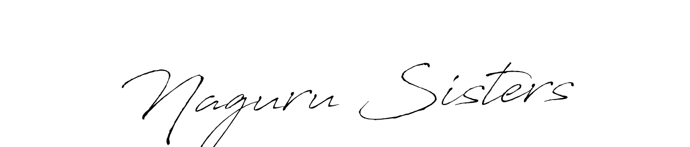 The best way (Antro_Vectra) to make a short signature is to pick only two or three words in your name. The name Naguru Sisters include a total of six letters. For converting this name. Naguru Sisters signature style 6 images and pictures png