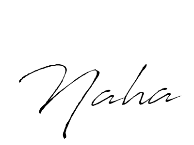 Make a beautiful signature design for name Naha. With this signature (Antro_Vectra) style, you can create a handwritten signature for free. Naha signature style 6 images and pictures png