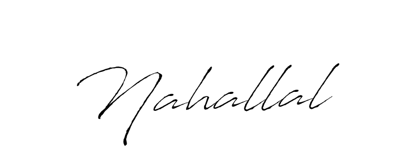 Design your own signature with our free online signature maker. With this signature software, you can create a handwritten (Antro_Vectra) signature for name Nahallal. Nahallal signature style 6 images and pictures png
