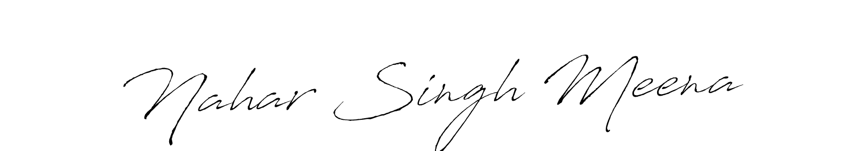 if you are searching for the best signature style for your name Nahar Singh Meena. so please give up your signature search. here we have designed multiple signature styles  using Antro_Vectra. Nahar Singh Meena signature style 6 images and pictures png