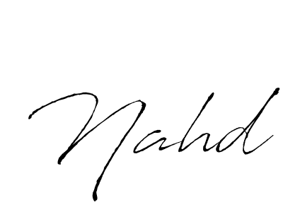 How to make Nahd name signature. Use Antro_Vectra style for creating short signs online. This is the latest handwritten sign. Nahd signature style 6 images and pictures png