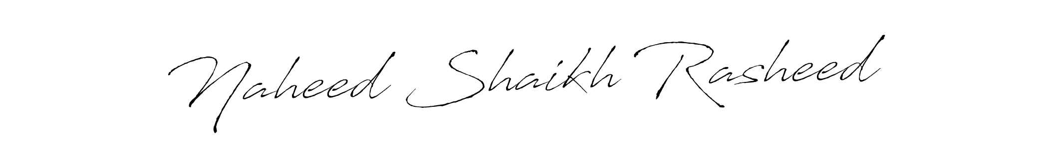 Make a beautiful signature design for name Naheed Shaikh Rasheed. With this signature (Antro_Vectra) style, you can create a handwritten signature for free. Naheed Shaikh Rasheed signature style 6 images and pictures png