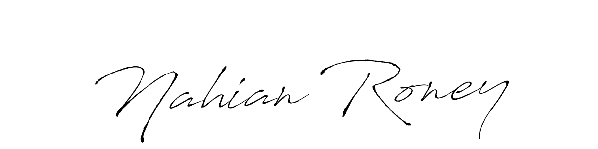 Use a signature maker to create a handwritten signature online. With this signature software, you can design (Antro_Vectra) your own signature for name Nahian Roney. Nahian Roney signature style 6 images and pictures png