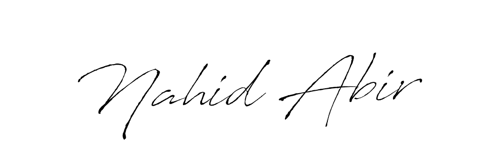 Make a beautiful signature design for name Nahid Abir. Use this online signature maker to create a handwritten signature for free. Nahid Abir signature style 6 images and pictures png