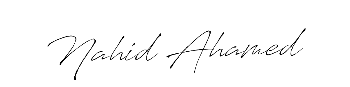 Make a beautiful signature design for name Nahid Ahamed. Use this online signature maker to create a handwritten signature for free. Nahid Ahamed signature style 6 images and pictures png