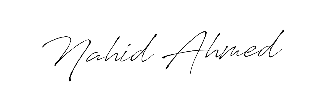 Create a beautiful signature design for name Nahid Ahmed. With this signature (Antro_Vectra) fonts, you can make a handwritten signature for free. Nahid Ahmed signature style 6 images and pictures png