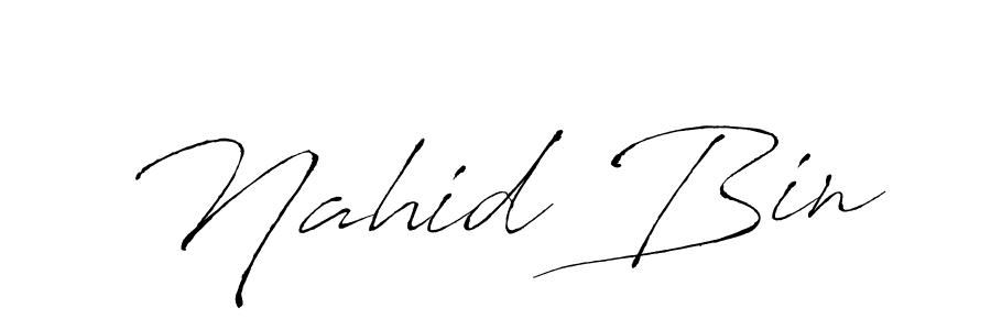 How to make Nahid Bin name signature. Use Antro_Vectra style for creating short signs online. This is the latest handwritten sign. Nahid Bin signature style 6 images and pictures png