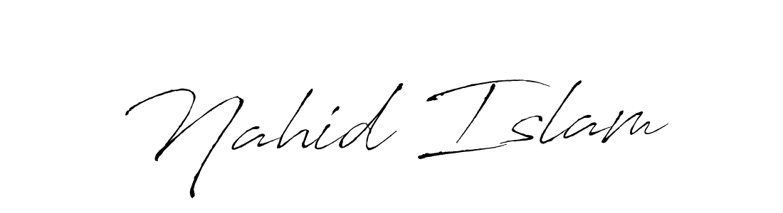 How to make Nahid Islam name signature. Use Antro_Vectra style for creating short signs online. This is the latest handwritten sign. Nahid Islam signature style 6 images and pictures png
