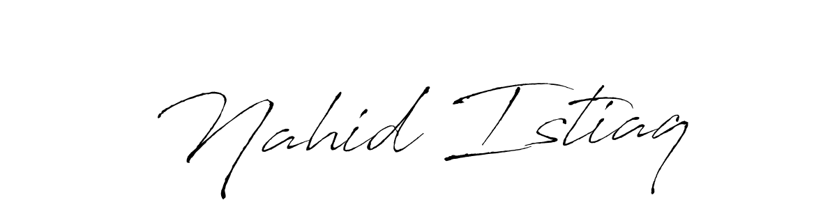 This is the best signature style for the Nahid Istiaq name. Also you like these signature font (Antro_Vectra). Mix name signature. Nahid Istiaq signature style 6 images and pictures png