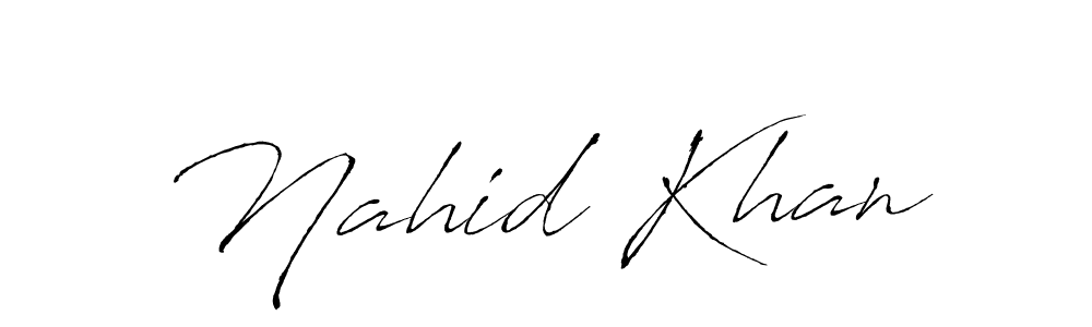 Use a signature maker to create a handwritten signature online. With this signature software, you can design (Antro_Vectra) your own signature for name Nahid Khan. Nahid Khan signature style 6 images and pictures png