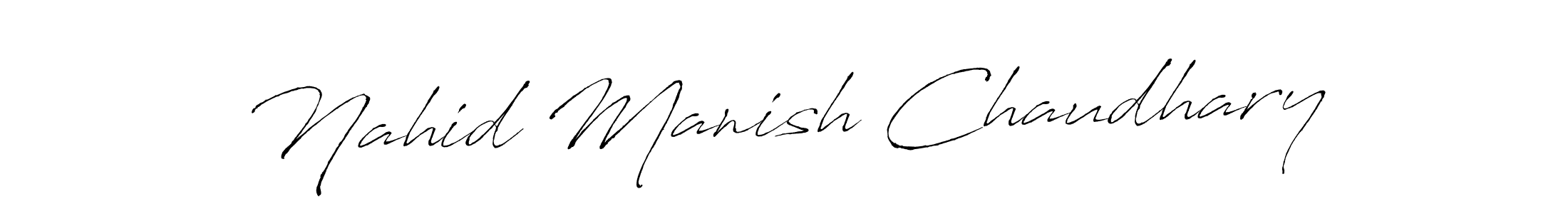 Design your own signature with our free online signature maker. With this signature software, you can create a handwritten (Antro_Vectra) signature for name Nahid Manish Chaudhary. Nahid Manish Chaudhary signature style 6 images and pictures png
