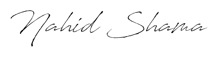 Make a beautiful signature design for name Nahid Shama. Use this online signature maker to create a handwritten signature for free. Nahid Shama signature style 6 images and pictures png
