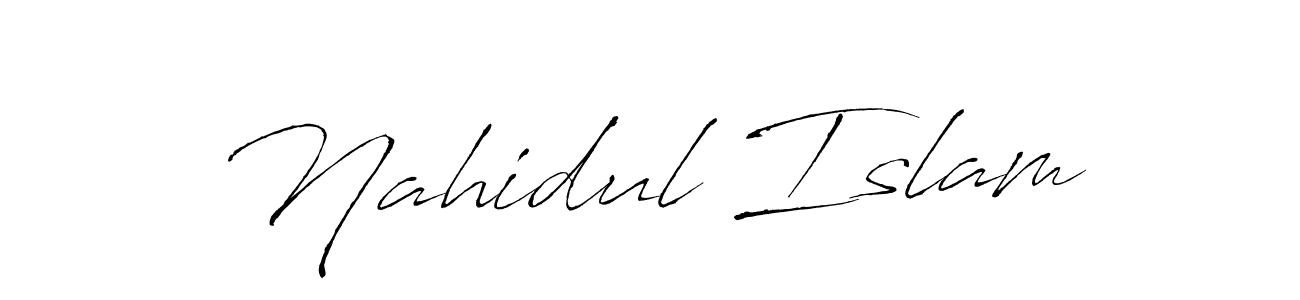 Design your own signature with our free online signature maker. With this signature software, you can create a handwritten (Antro_Vectra) signature for name Nahidul Islam. Nahidul Islam signature style 6 images and pictures png