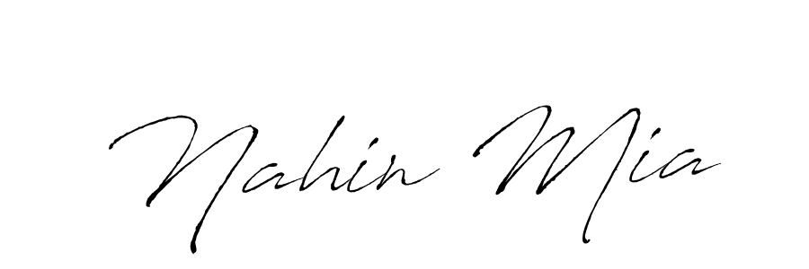 Antro_Vectra is a professional signature style that is perfect for those who want to add a touch of class to their signature. It is also a great choice for those who want to make their signature more unique. Get Nahin Mia name to fancy signature for free. Nahin Mia signature style 6 images and pictures png