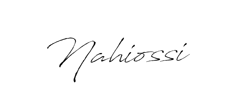 Antro_Vectra is a professional signature style that is perfect for those who want to add a touch of class to their signature. It is also a great choice for those who want to make their signature more unique. Get Nahiossi name to fancy signature for free. Nahiossi signature style 6 images and pictures png