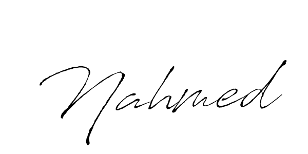 How to make Nahmed name signature. Use Antro_Vectra style for creating short signs online. This is the latest handwritten sign. Nahmed signature style 6 images and pictures png