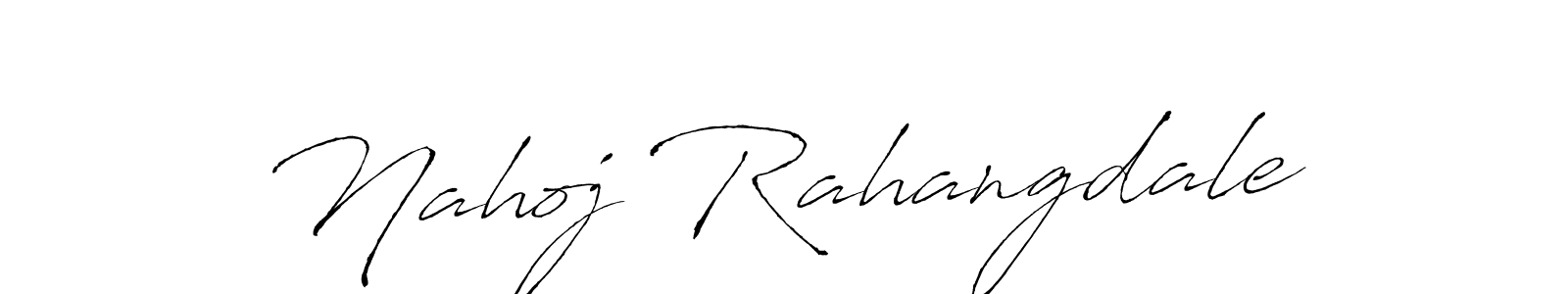 Design your own signature with our free online signature maker. With this signature software, you can create a handwritten (Antro_Vectra) signature for name Nahoj Rahangdale. Nahoj Rahangdale signature style 6 images and pictures png