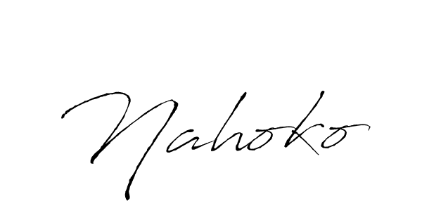 How to make Nahoko signature? Antro_Vectra is a professional autograph style. Create handwritten signature for Nahoko name. Nahoko signature style 6 images and pictures png