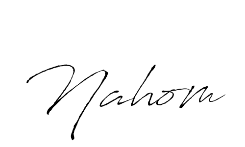 Create a beautiful signature design for name Nahom. With this signature (Antro_Vectra) fonts, you can make a handwritten signature for free. Nahom signature style 6 images and pictures png