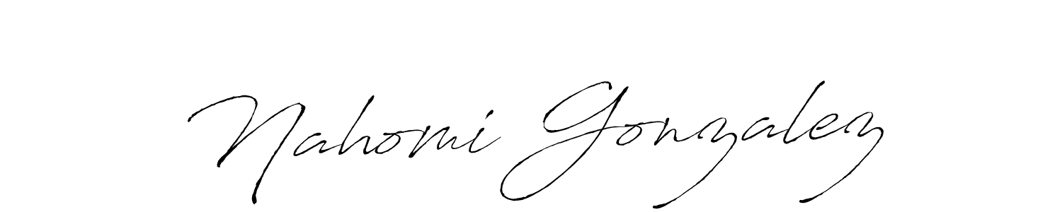 Nahomi Gonzalez stylish signature style. Best Handwritten Sign (Antro_Vectra) for my name. Handwritten Signature Collection Ideas for my name Nahomi Gonzalez. Nahomi Gonzalez signature style 6 images and pictures png