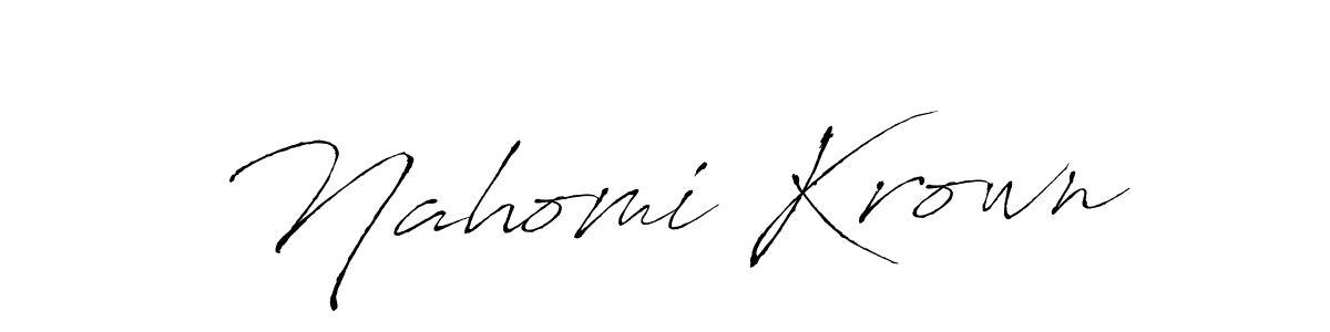 Use a signature maker to create a handwritten signature online. With this signature software, you can design (Antro_Vectra) your own signature for name Nahomi Krown. Nahomi Krown signature style 6 images and pictures png