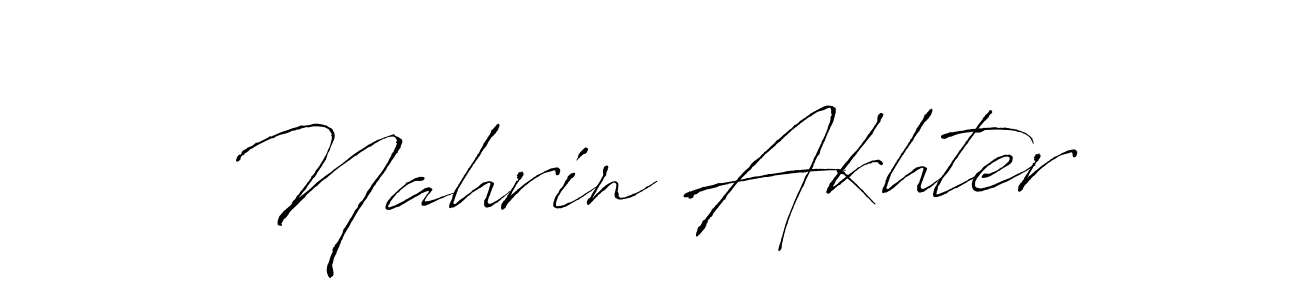 Make a beautiful signature design for name Nahrin Akhter. Use this online signature maker to create a handwritten signature for free. Nahrin Akhter signature style 6 images and pictures png