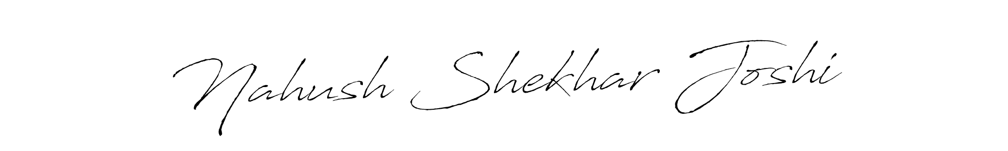 Create a beautiful signature design for name Nahush Shekhar Joshi. With this signature (Antro_Vectra) fonts, you can make a handwritten signature for free. Nahush Shekhar Joshi signature style 6 images and pictures png
