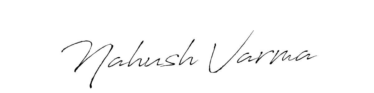 Make a beautiful signature design for name Nahush Varma. With this signature (Antro_Vectra) style, you can create a handwritten signature for free. Nahush Varma signature style 6 images and pictures png