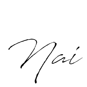 Make a beautiful signature design for name Nai. With this signature (Antro_Vectra) style, you can create a handwritten signature for free. Nai signature style 6 images and pictures png