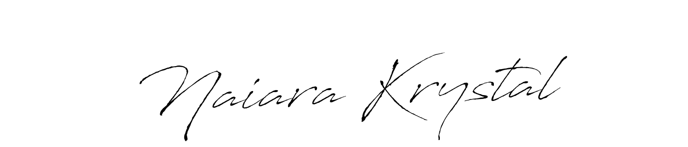 Create a beautiful signature design for name Naiara Krystal. With this signature (Antro_Vectra) fonts, you can make a handwritten signature for free. Naiara Krystal signature style 6 images and pictures png