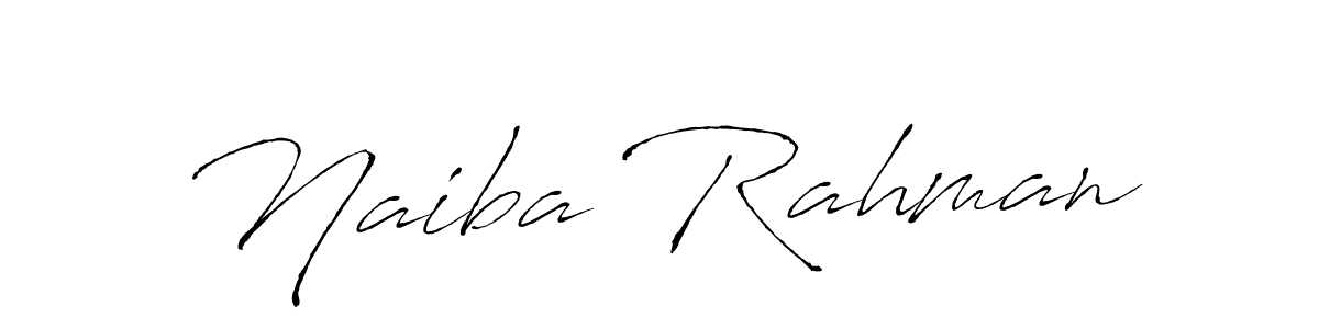 Design your own signature with our free online signature maker. With this signature software, you can create a handwritten (Antro_Vectra) signature for name Naiba Rahman. Naiba Rahman signature style 6 images and pictures png