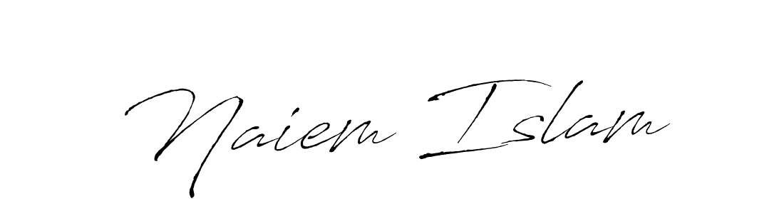 Design your own signature with our free online signature maker. With this signature software, you can create a handwritten (Antro_Vectra) signature for name Naiem Islam. Naiem Islam signature style 6 images and pictures png