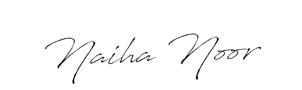 Make a beautiful signature design for name Naiha Noor. With this signature (Antro_Vectra) style, you can create a handwritten signature for free. Naiha Noor signature style 6 images and pictures png