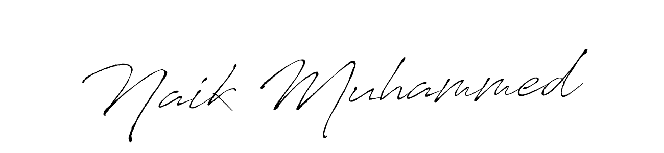 Make a beautiful signature design for name Naik Muhammed. With this signature (Antro_Vectra) style, you can create a handwritten signature for free. Naik Muhammed signature style 6 images and pictures png