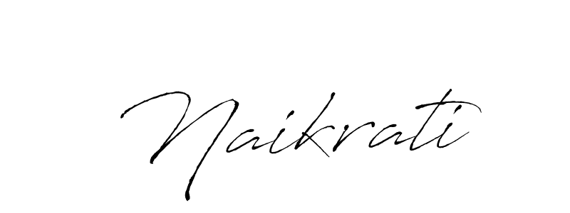 Design your own signature with our free online signature maker. With this signature software, you can create a handwritten (Antro_Vectra) signature for name Naikrati. Naikrati signature style 6 images and pictures png