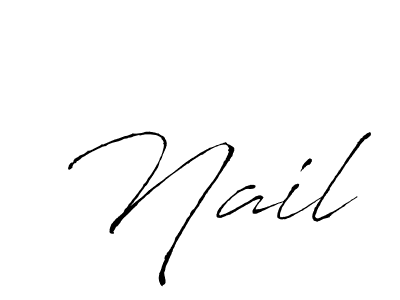 Make a beautiful signature design for name Nail. With this signature (Antro_Vectra) style, you can create a handwritten signature for free. Nail signature style 6 images and pictures png