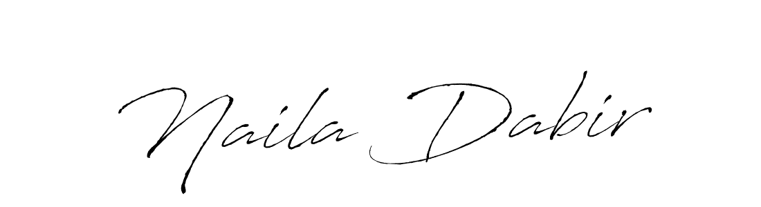 Use a signature maker to create a handwritten signature online. With this signature software, you can design (Antro_Vectra) your own signature for name Naila Dabir. Naila Dabir signature style 6 images and pictures png