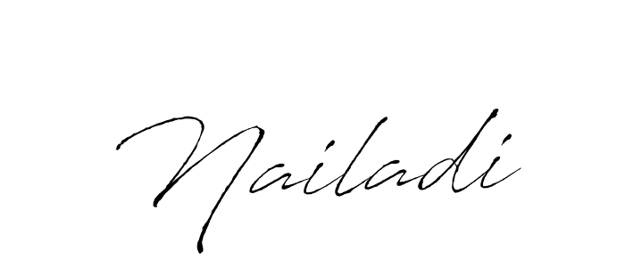 Create a beautiful signature design for name Nailadi. With this signature (Antro_Vectra) fonts, you can make a handwritten signature for free. Nailadi signature style 6 images and pictures png