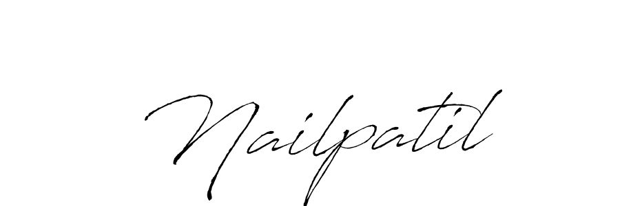Nailpatil stylish signature style. Best Handwritten Sign (Antro_Vectra) for my name. Handwritten Signature Collection Ideas for my name Nailpatil. Nailpatil signature style 6 images and pictures png