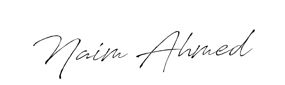 Make a beautiful signature design for name Naim Ahmed. With this signature (Antro_Vectra) style, you can create a handwritten signature for free. Naim Ahmed signature style 6 images and pictures png