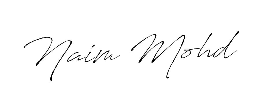 How to make Naim Mohd name signature. Use Antro_Vectra style for creating short signs online. This is the latest handwritten sign. Naim Mohd signature style 6 images and pictures png
