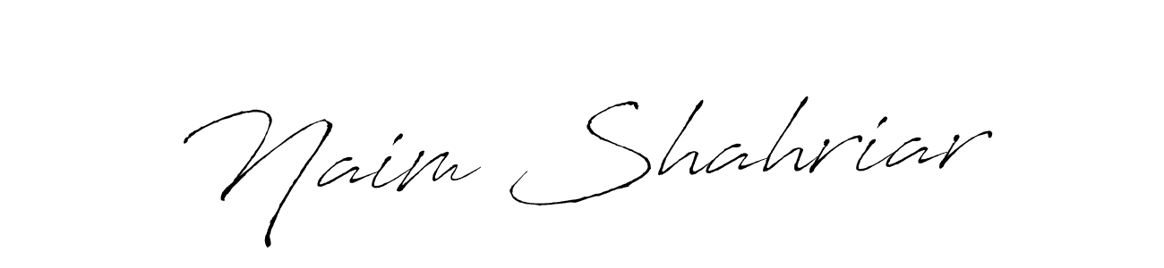 Make a beautiful signature design for name Naim Shahriar. With this signature (Antro_Vectra) style, you can create a handwritten signature for free. Naim Shahriar signature style 6 images and pictures png