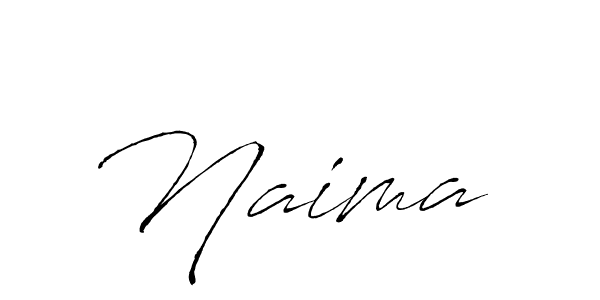 Design your own signature with our free online signature maker. With this signature software, you can create a handwritten (Antro_Vectra) signature for name Naima . Naima  signature style 6 images and pictures png
