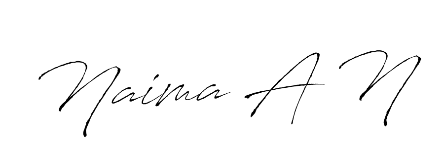Create a beautiful signature design for name Naima A N. With this signature (Antro_Vectra) fonts, you can make a handwritten signature for free. Naima A N signature style 6 images and pictures png