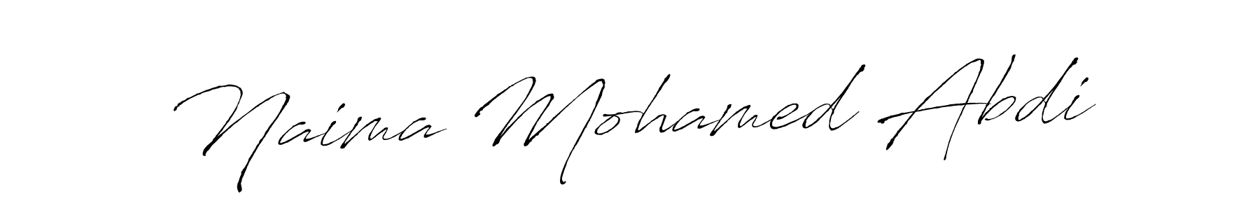 Create a beautiful signature design for name Naima Mohamed Abdi. With this signature (Antro_Vectra) fonts, you can make a handwritten signature for free. Naima Mohamed Abdi signature style 6 images and pictures png