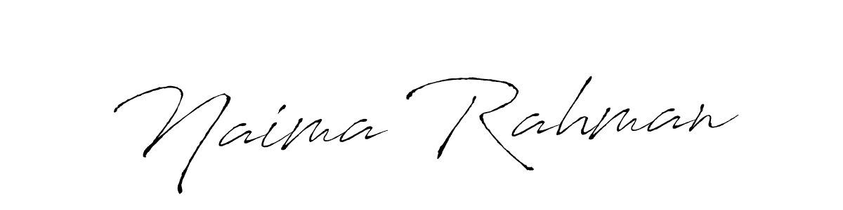 How to make Naima Rahman name signature. Use Antro_Vectra style for creating short signs online. This is the latest handwritten sign. Naima Rahman signature style 6 images and pictures png