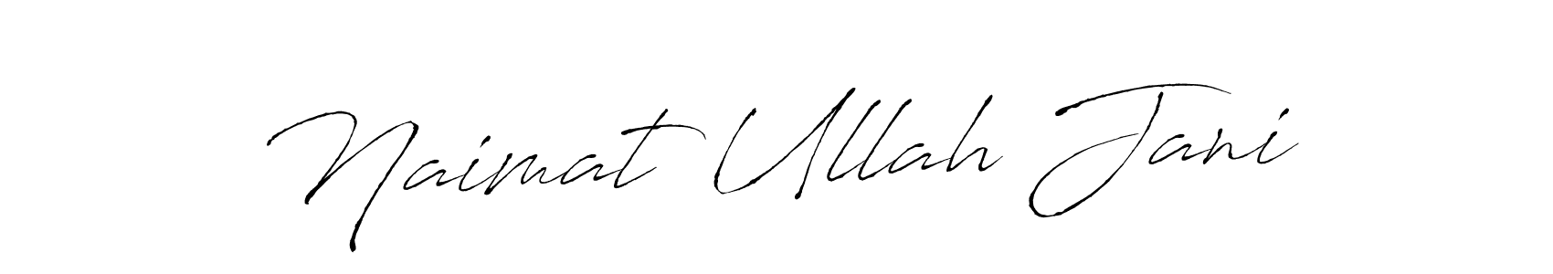 Make a beautiful signature design for name Naimat Ullah Jani. With this signature (Antro_Vectra) style, you can create a handwritten signature for free. Naimat Ullah Jani signature style 6 images and pictures png