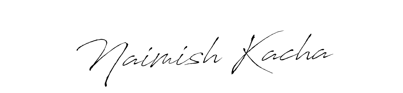 The best way (Antro_Vectra) to make a short signature is to pick only two or three words in your name. The name Naimish Kacha include a total of six letters. For converting this name. Naimish Kacha signature style 6 images and pictures png