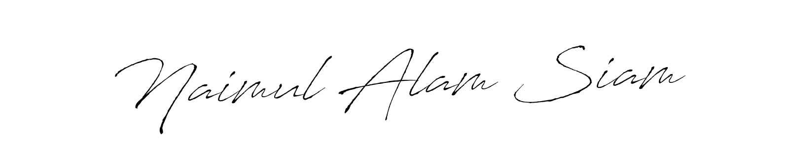 How to make Naimul Alam Siam name signature. Use Antro_Vectra style for creating short signs online. This is the latest handwritten sign. Naimul Alam Siam signature style 6 images and pictures png